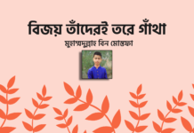 বিজয় তাঁদেরই তরে গাঁথা মুহাম্মদুল্লাহ বিন মোস্তফা